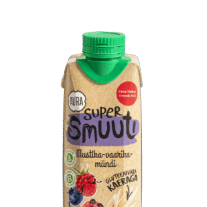 Blueberry-raspberry-mint Supersmuuti with oats