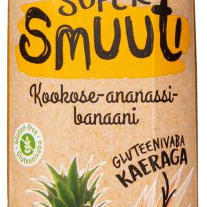 Kookose-ananassi-banaani supersmuuti kaeraga