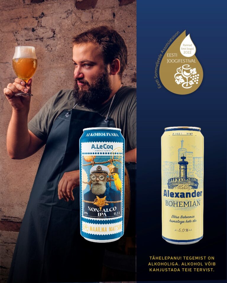 A. Le Coq’s beers won two first places at the Best Estonian Beverage competition