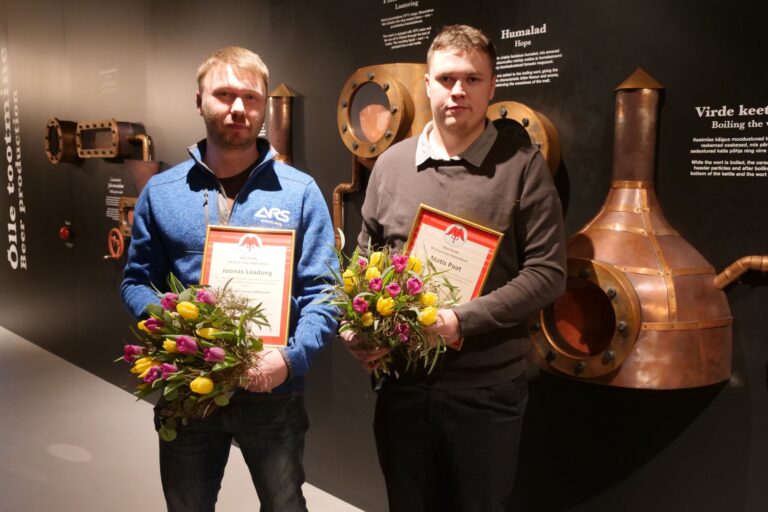 The industrial school scholarships of A. Le Coq were awarded this year to students Joonas Laadung and Matis Paat, as well as teacher Rando Koks