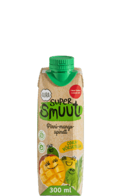 Pear-mango-spinach Supersmuuti with barley grass and ginger