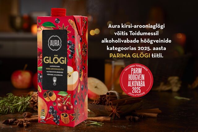 Aura Kirsi-arooniaglögi võitis parima alkoholivaba hõõgveini tiitli