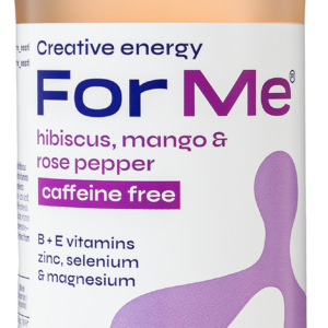 For Me mango and hibiscus flavoured caffeine free drink with rose pepper extract, vitamins and minerals